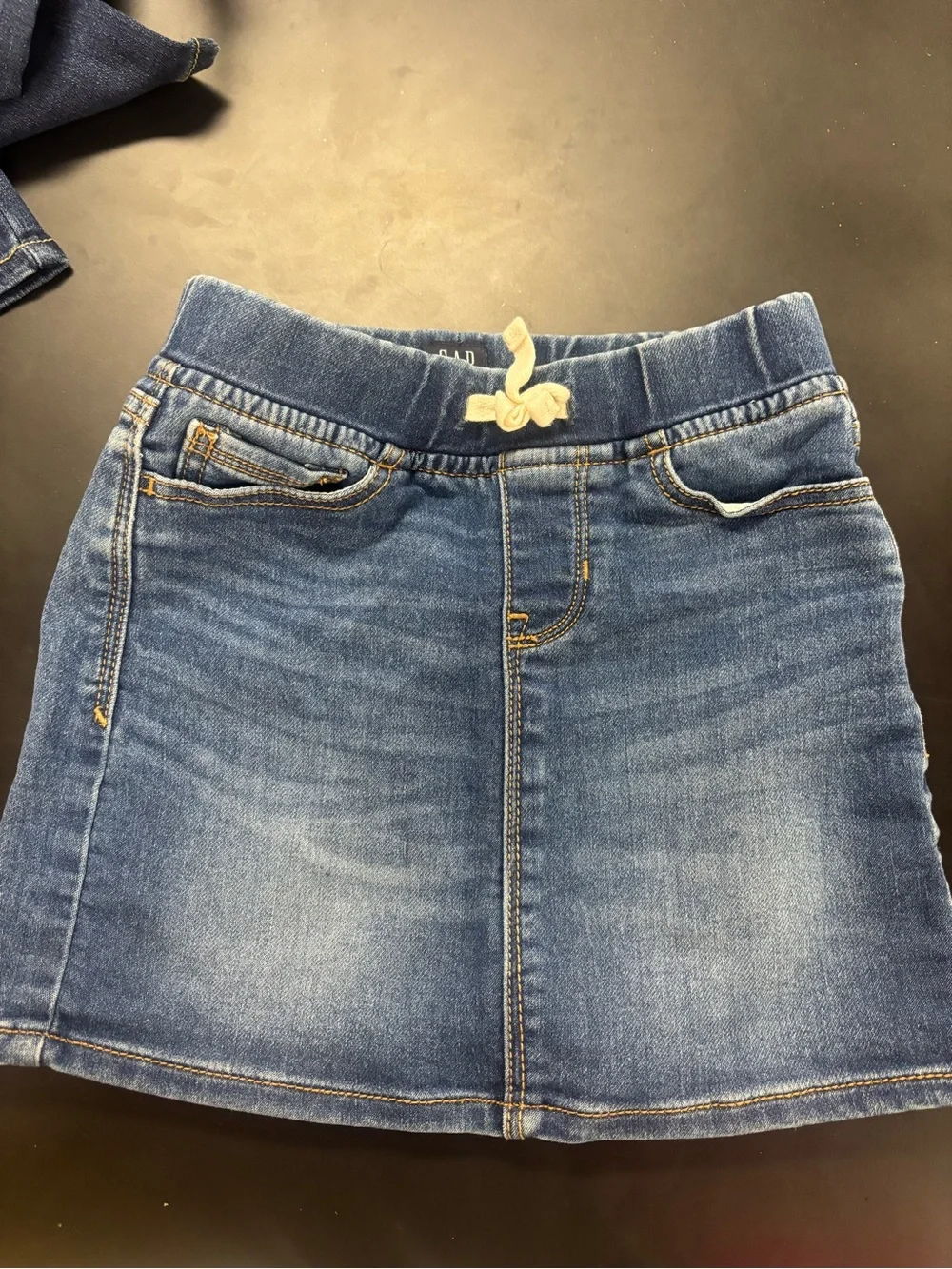 GAP Girls Blue Denim Skirt with Drawstring